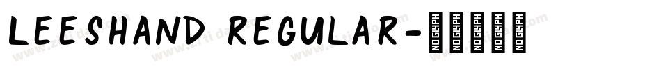 LeesHand Regular字体转换